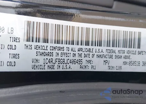 2018 Jeep Grand Cherokee Limited 4X4 из США, поврежденный, VIN 1C4RJFBG8JC406495